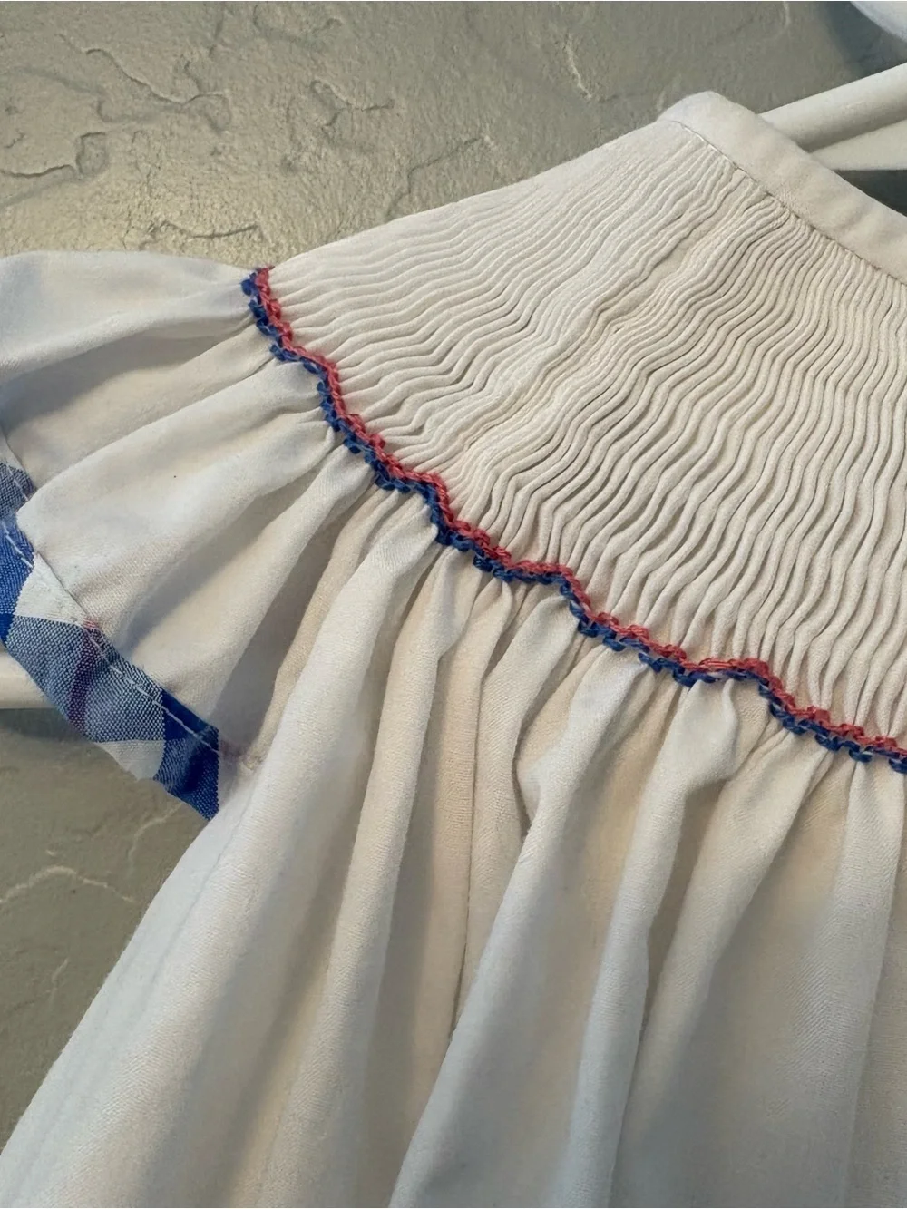 Classic Whimsy white smocked and embroidered sailboat dress size 9 months